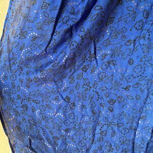 Royal Blue Scarf with Metallic Detail